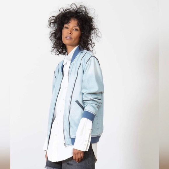 Sandrine Rose Zip Bomber in Original NWT - Picture 11 of 11